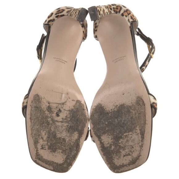 Stuart Weitzman Leopard Stiletto Sandal Heeled Nudist Minimalist Size EU 40.5 - Picture 5 of 5